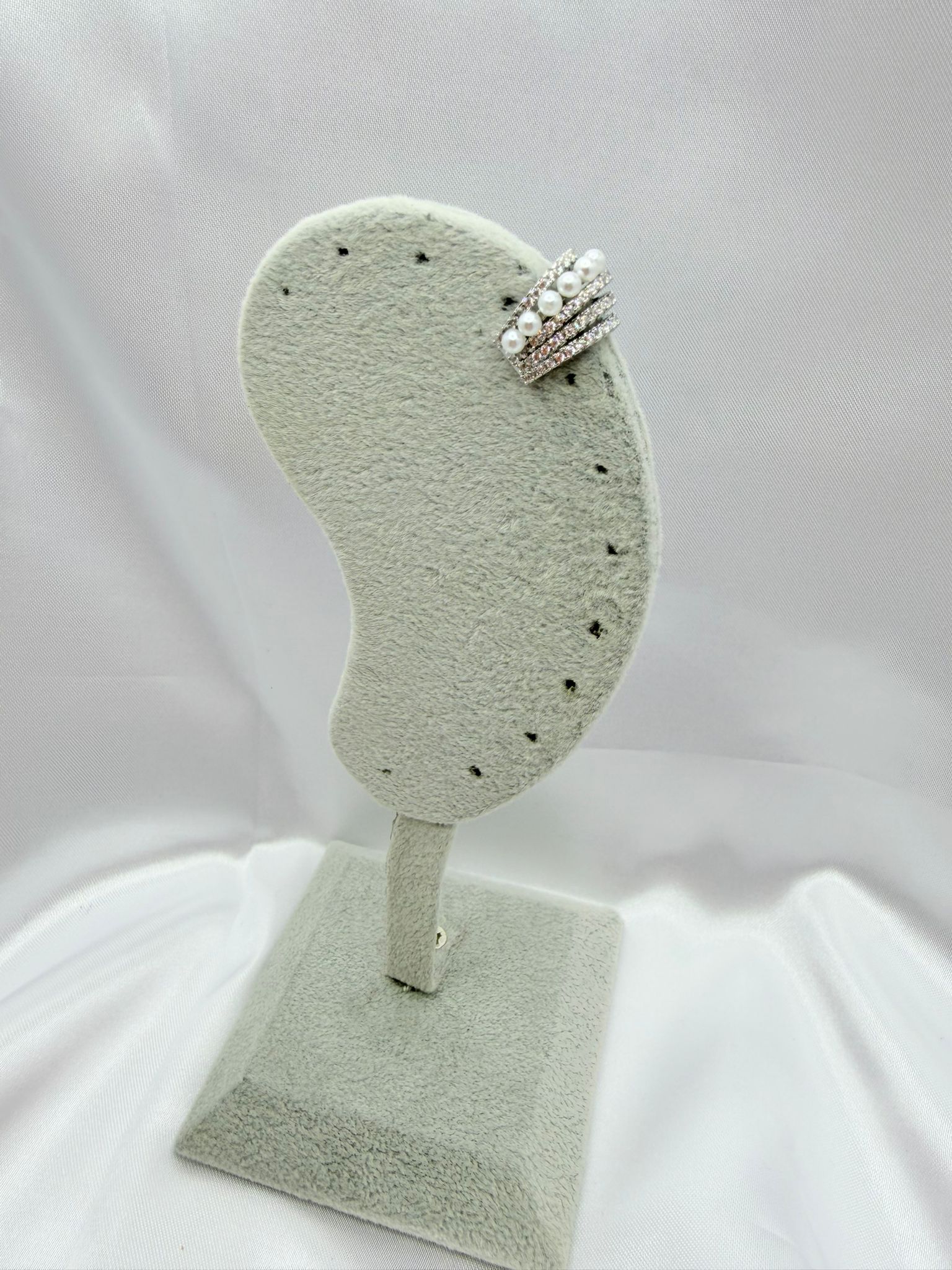 Ear Cuff Quattro Strass Argento