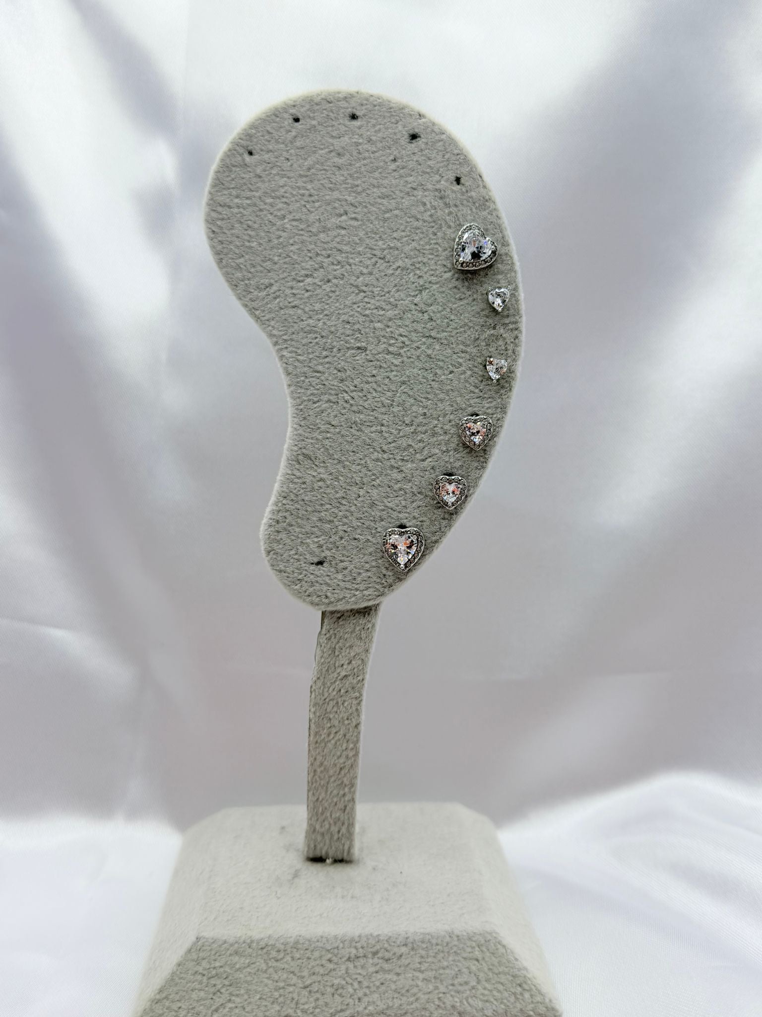 Set orecchini Cuori con Strass Argento