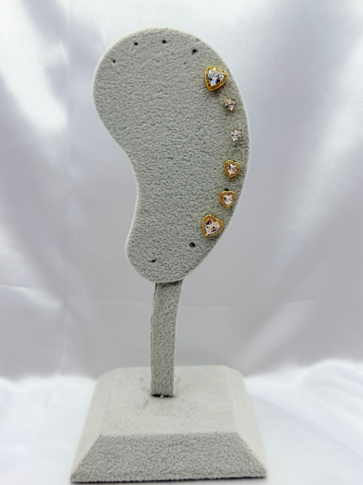 Set orecchini Cuori con Strass Oro