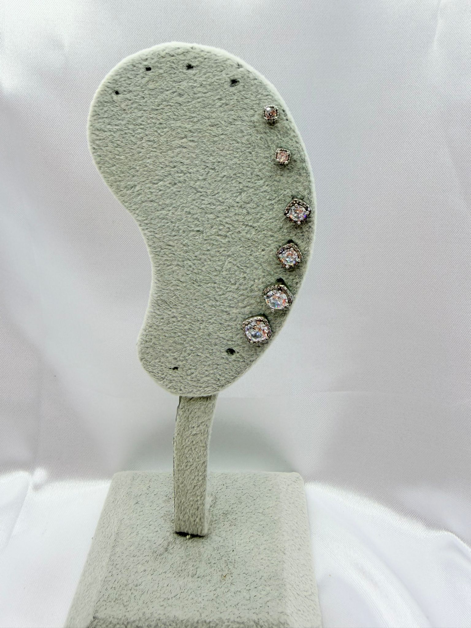 Set orecchini Quadrato con Strass Argento