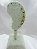 Set orecchini Quadrato con Strass Oro