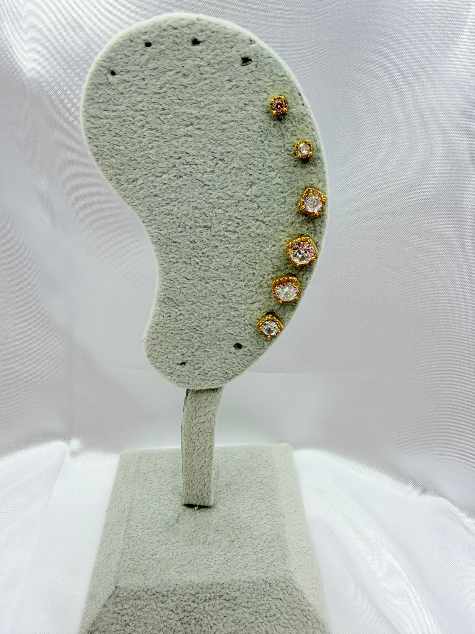 Set orecchini Quadrato con Strass Oro