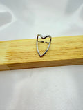 Anello Cuore Grande Argento