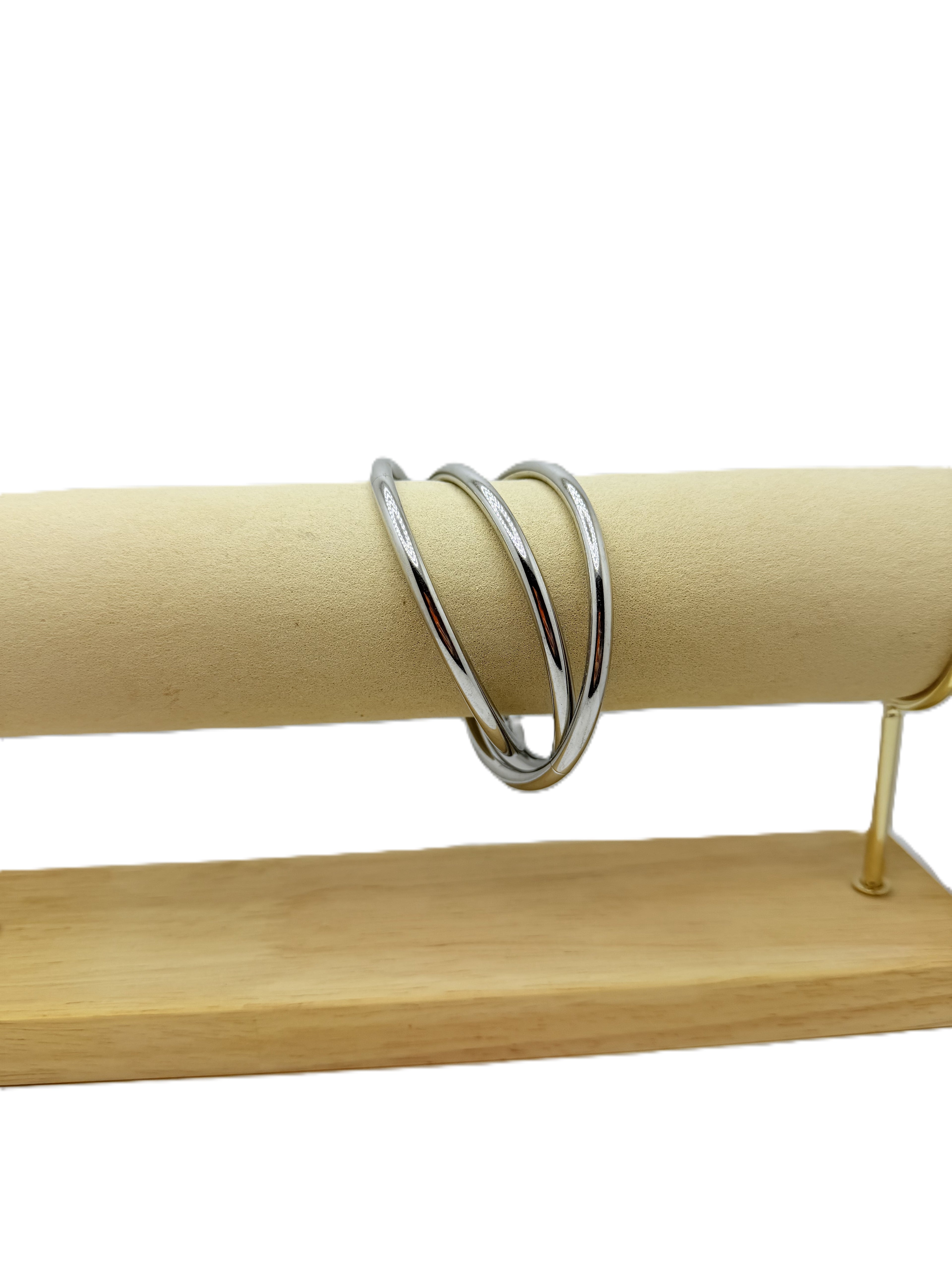 Bracciale Rigido Triplo Argento