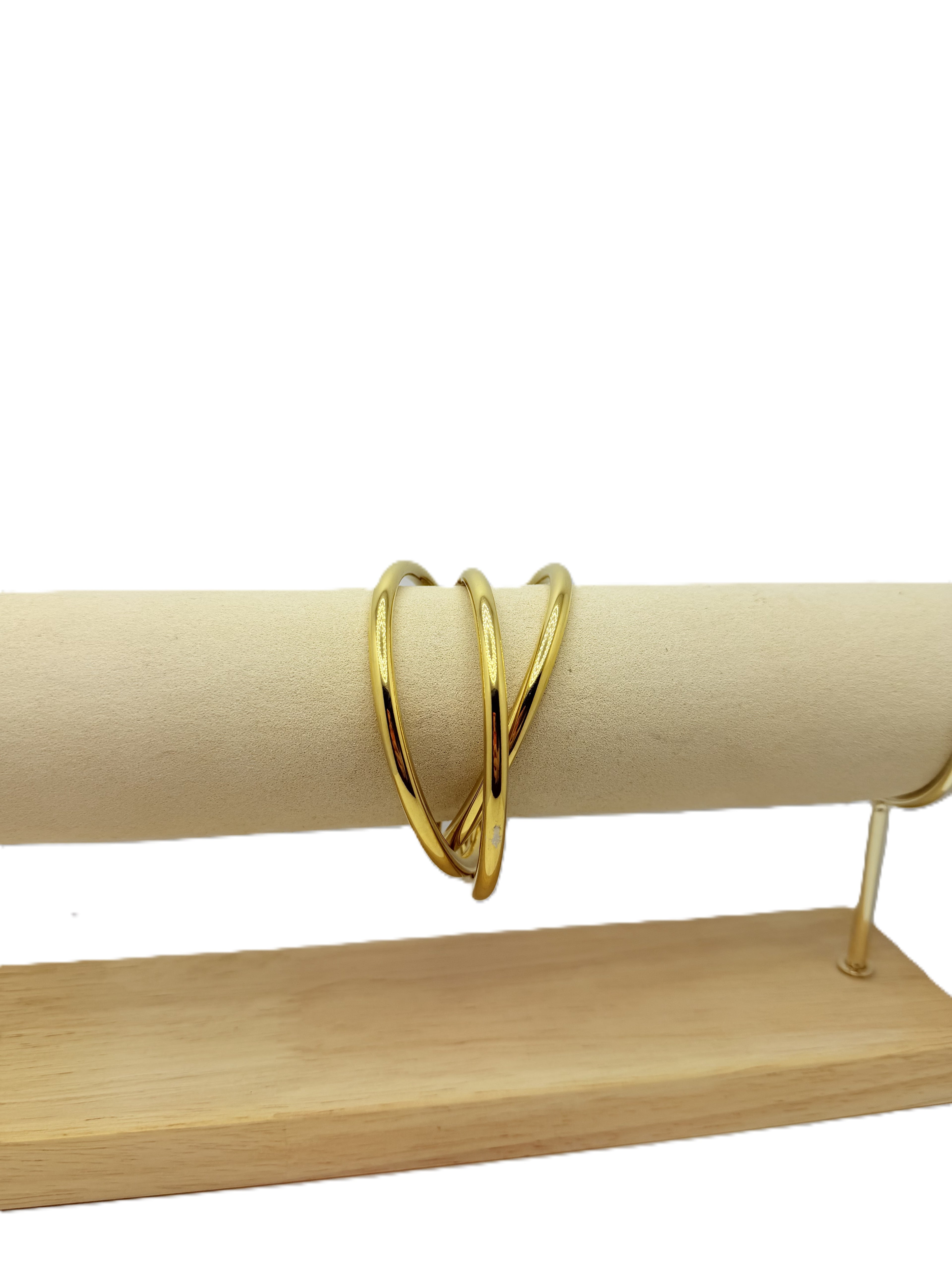 Bracciale Rigido Triplo Oro