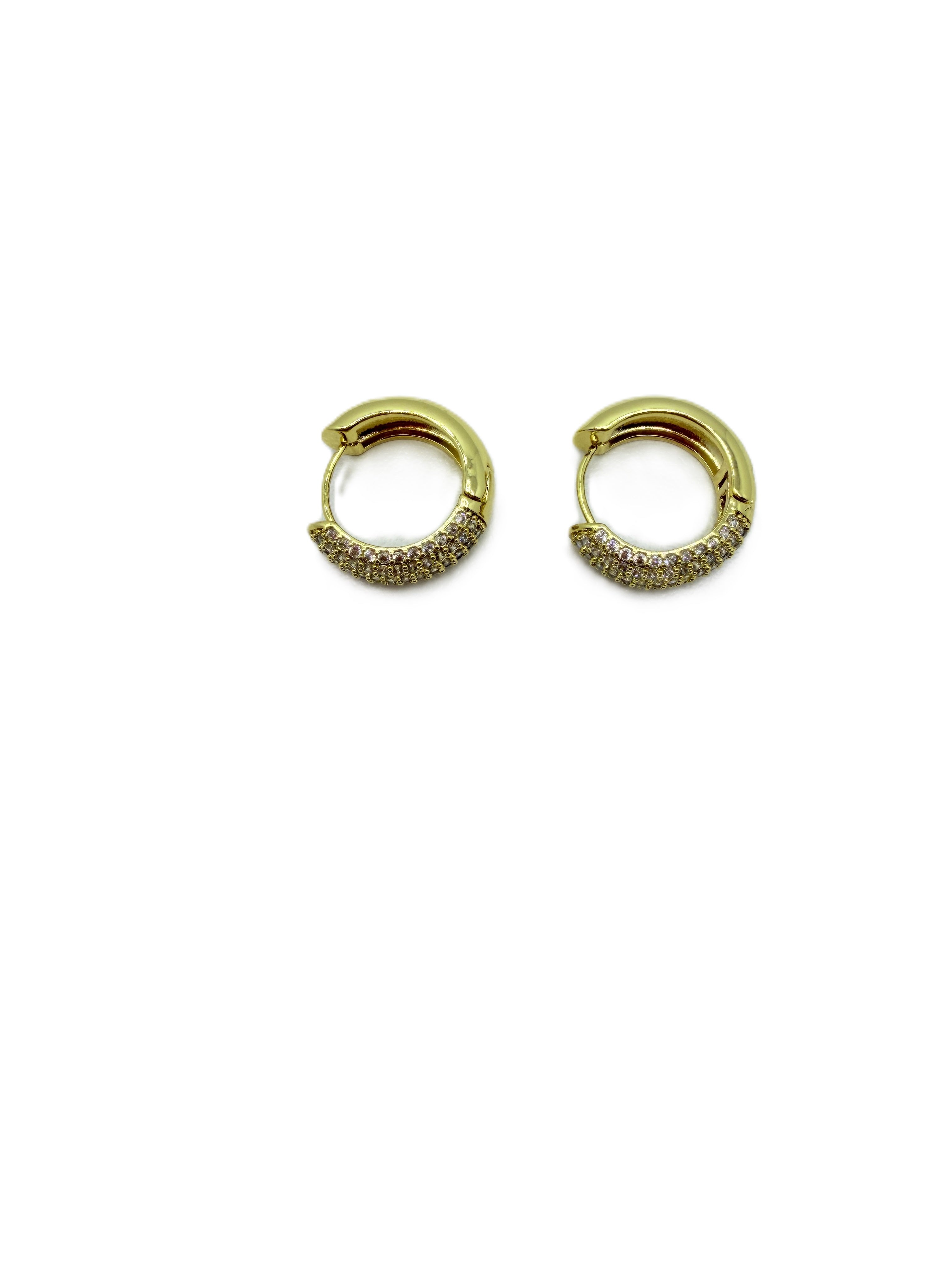 Cerchietti Medi con Strass Oro