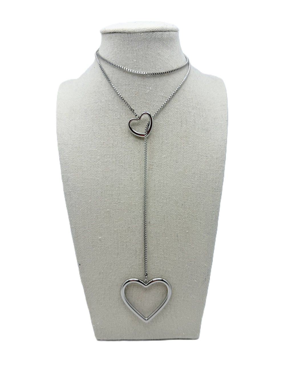 Collana Sali e Scendi con Cuore Argento