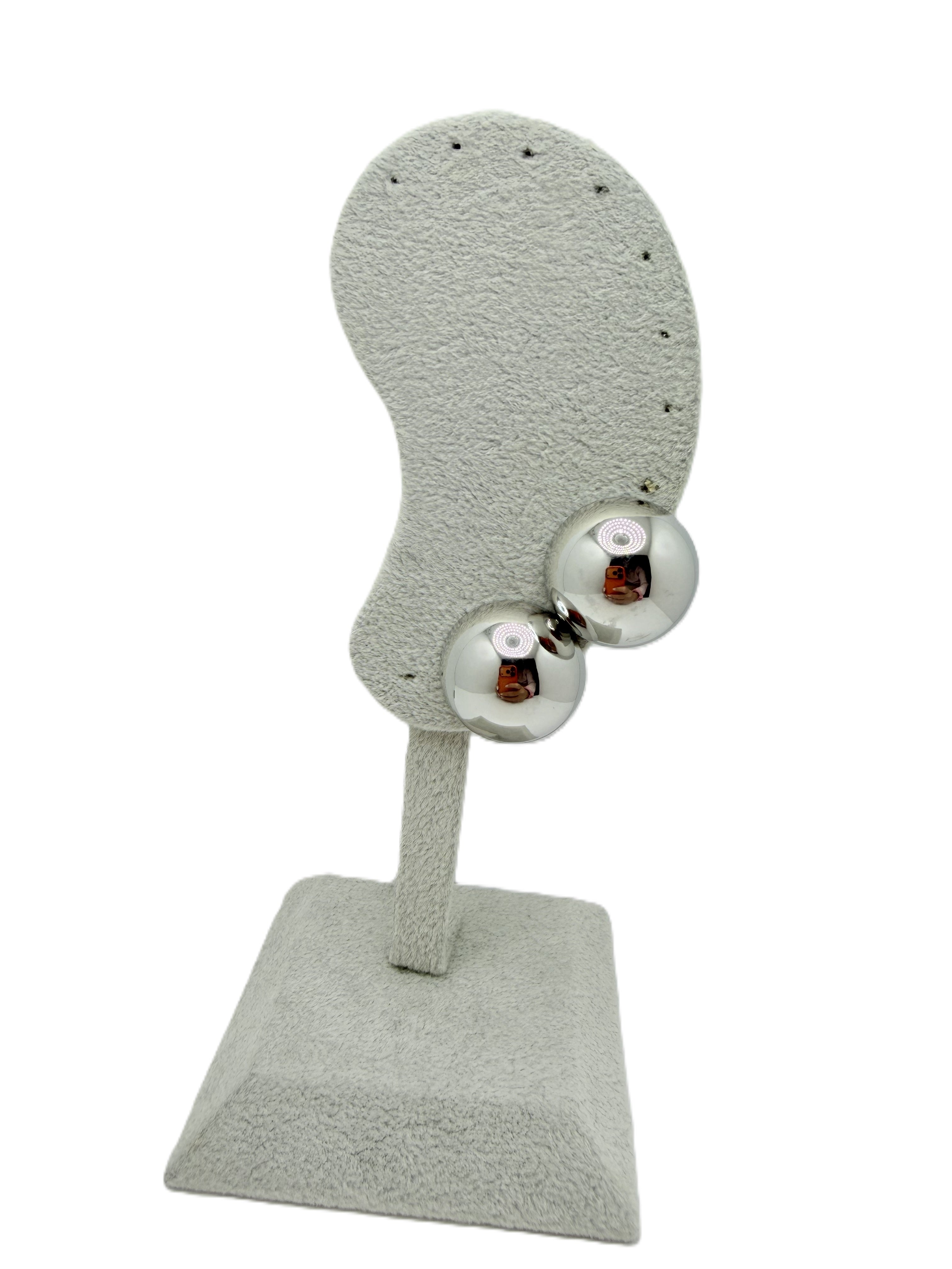 Orecchini Bottone Argento